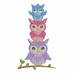Owl Family 08 machine embroidery designs