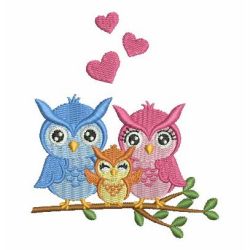 Owl Family 11 machine embroidery designs