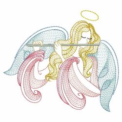 Rippled Music Angels 02(Sm) machine embroidery designs