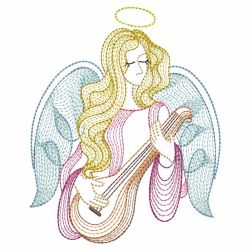 Rippled Music Angels 07(Lg) machine embroidery designs