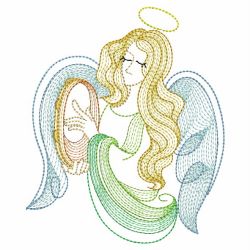 Rippled Music Angels 09(Lg) machine embroidery designs