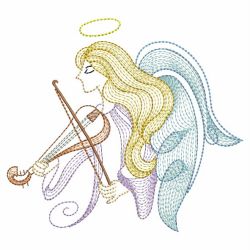 Rippled Music Angels 11(Lg) machine embroidery designs