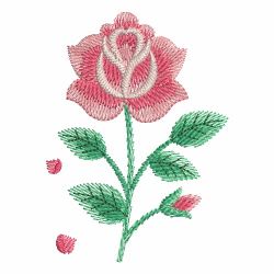 Watercolor Heirloom Roses 01 machine embroidery designs
