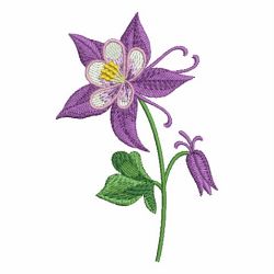 Colorado Columbine State Flower 01 machine embroidery designs