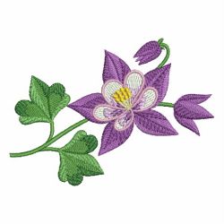 Colorado Columbine State Flower 04 machine embroidery designs