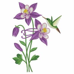 Colorado Columbine State Flower 09 machine embroidery designs