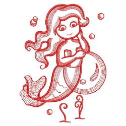 Redwork Little Mermaids 05(Sm)