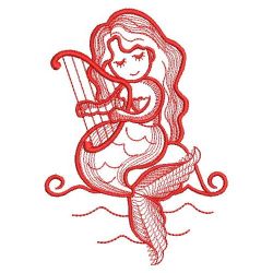 Redwork Little Mermaids 06(Sm)