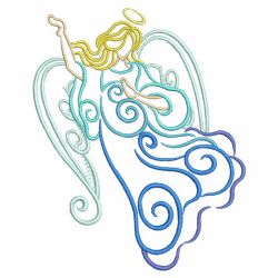 Colorful Satin Angels 06(Lg) machine embroidery designs