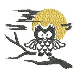 Owls Silhouette 05 machine embroidery designs
