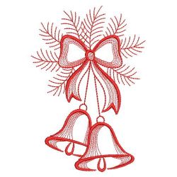 Redwork Rippled Christmas 07(Lg) machine embroidery designs