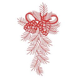 Redwork Rippled Christmas 08(Lg) machine embroidery designs