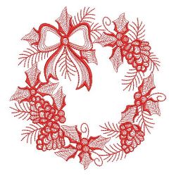 Redwork Rippled Christmas 09(Md) machine embroidery designs