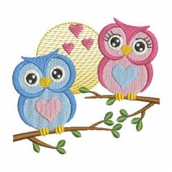 Valentine Owls 06 machine embroidery designs