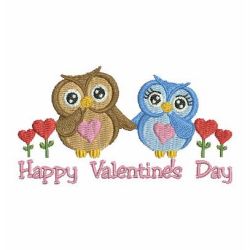 Valentine Owls 09 machine embroidery designs