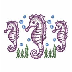 Sketched Seahorses 02(Md) machine embroidery designs