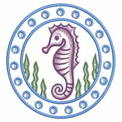 Sketched Seahorses 07(Md) machine embroidery designs