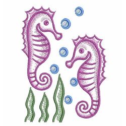 Sketched Seahorses 09(Md) machine embroidery designs