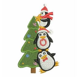 Christmas Penguin 06 machine embroidery designs
