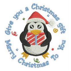 Christmas Penguin 07 machine embroidery designs