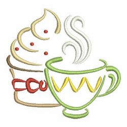 Colorful Satin Tea Time 04 machine embroidery designs