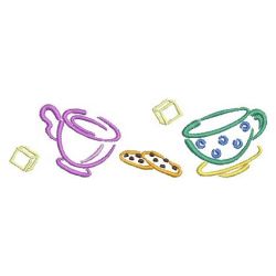 Colorful Satin Tea Time 07 machine embroidery designs