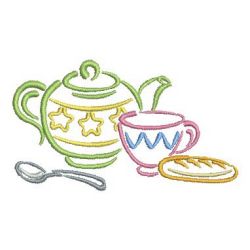 Colorful Satin Tea Time 08 machine embroidery designs