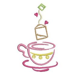 Colorful Satin Tea Time 09 machine embroidery designs