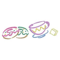 Colorful Satin Tea Time 10 machine embroidery designs