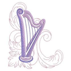 Baroque Musical 04(Sm) machine embroidery designs