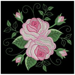 Pink Roses 09 machine embroidery designs