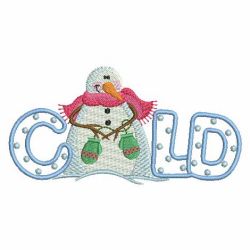 Christmas Snowman Word 06 machine embroidery designs