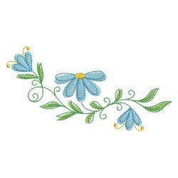 Heirloom Blue Flowers 01(Sm) machine embroidery designs