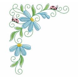Heirloom Blue Flowers 05(Md) machine embroidery designs