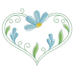 Heirloom Blue Flowers 07(Md) machine embroidery designs