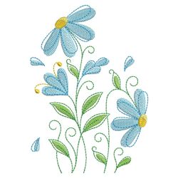 Heirloom Blue Flowers 08(Md) machine embroidery designs