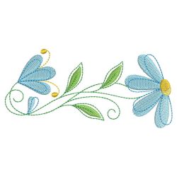 Heirloom Blue Flowers 09(Lg) machine embroidery designs