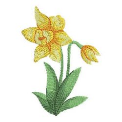 Watercolor Daffodils machine embroidery designs