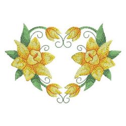 Watercolor Daffodils 06 machine embroidery designs