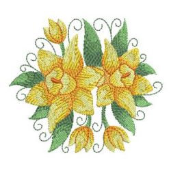 Watercolor Daffodils 10 machine embroidery designs