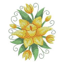 Watercolor Daffodils 11 machine embroidery designs