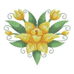 Watercolor Daffodils 12 machine embroidery designs