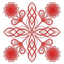 Redwork Fancy Flower Quilts(Md) machine embroidery designs