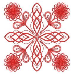 Redwork Fancy Flower Quilts(Lg) machine embroidery designs