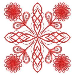 Redwork Fancy Flower Quilts 01(Md) machine embroidery designs