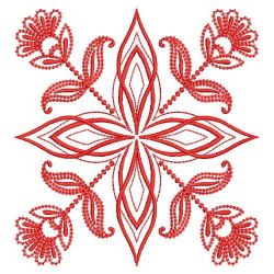 Redwork Fancy Flower Quilts 03(Md) machine embroidery designs