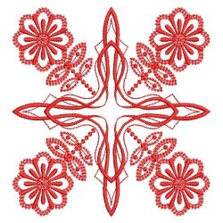 Redwork Fancy Flower Quilts 04(Lg)
