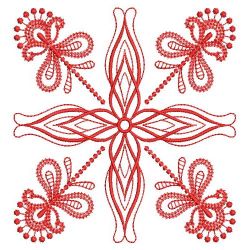 Redwork Fancy Flower Quilts 05(Lg)