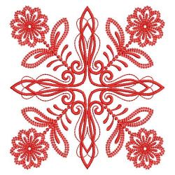Redwork Fancy Flower Quilts 06(Sm)