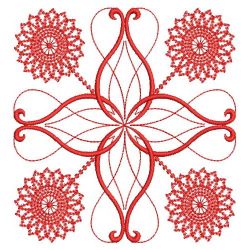 Redwork Fancy Flower Quilts 07(Lg)